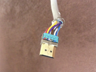 Обжим HDMI разъема с двух сторон